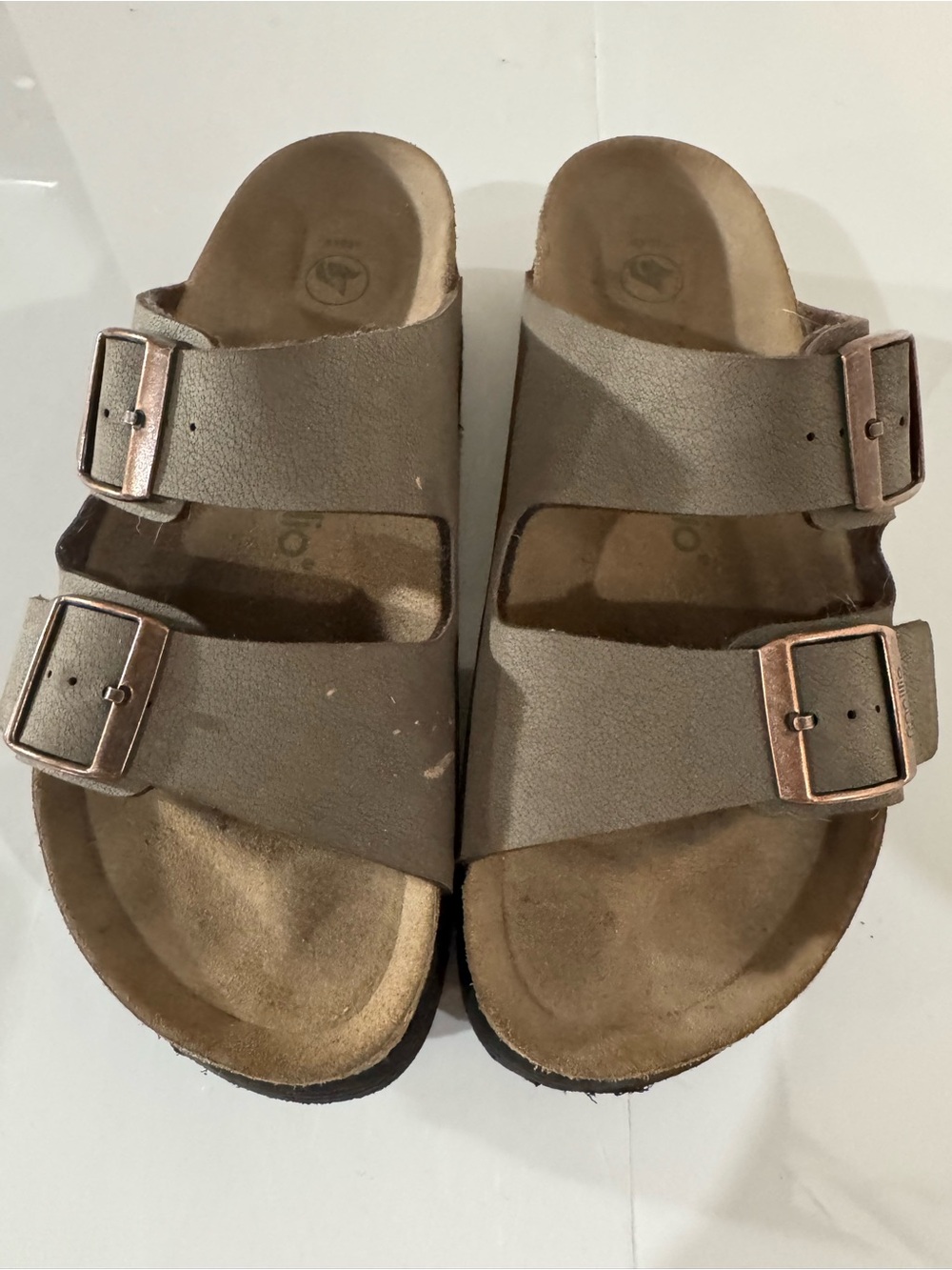Papillio Birkenstock Double Buckle Arizona Platform Slides Size 39